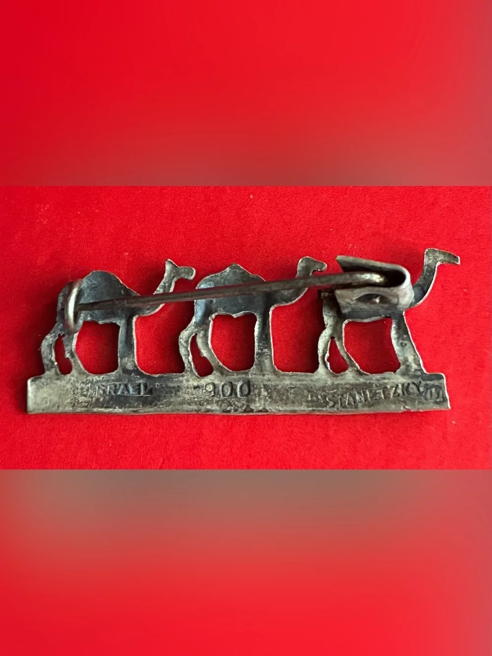 Vintage Silver Camel Caravan Brooch
